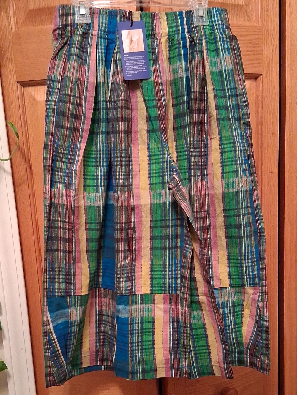 Chou Yatou Wide-Leg Plaid Culotte Pants - Picture 4 of 12